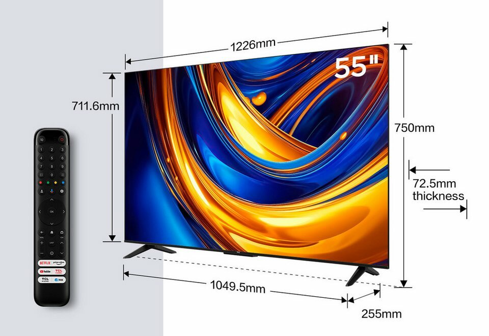 Téléviseur TCL QLED 55'' 4K HDR