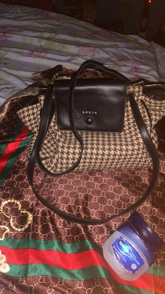 Sac à main chic motif pied-de-poule