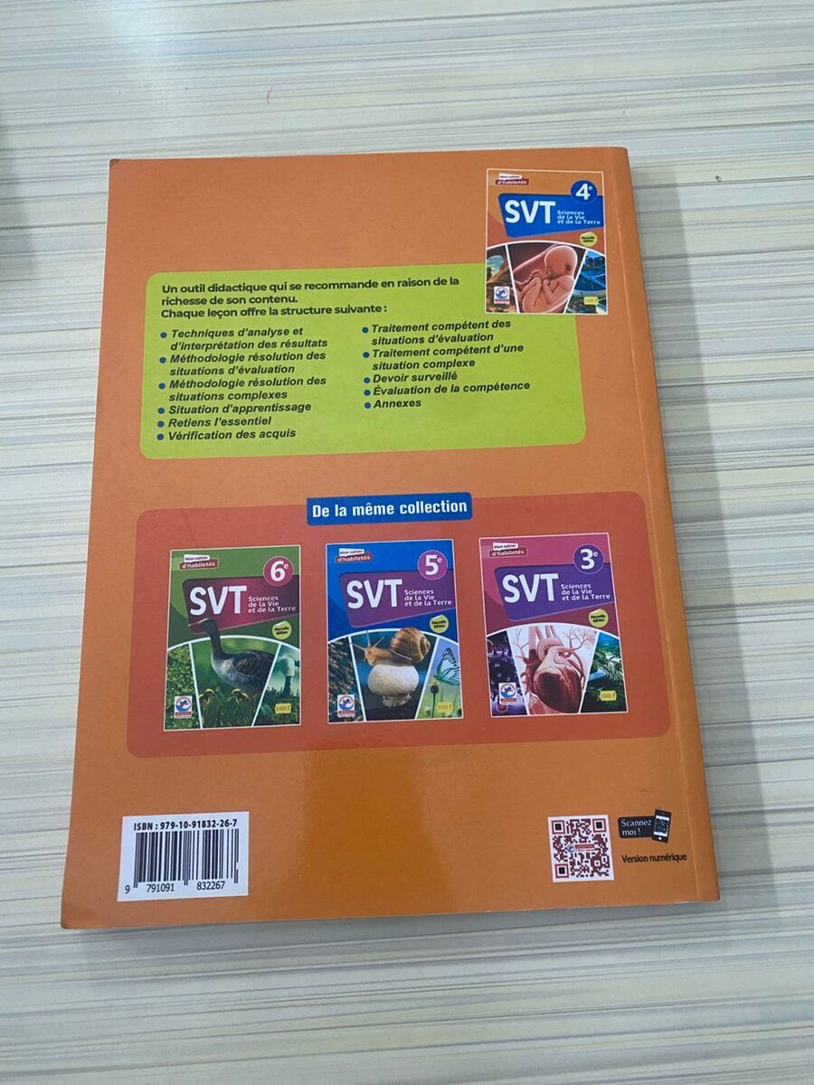 Cahier SVT 4e Nouvelle Édition
