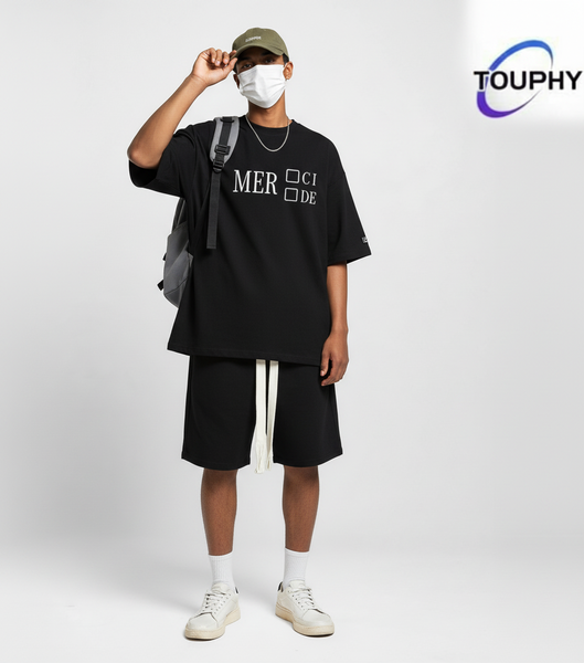 T-shirt noire oversize homme