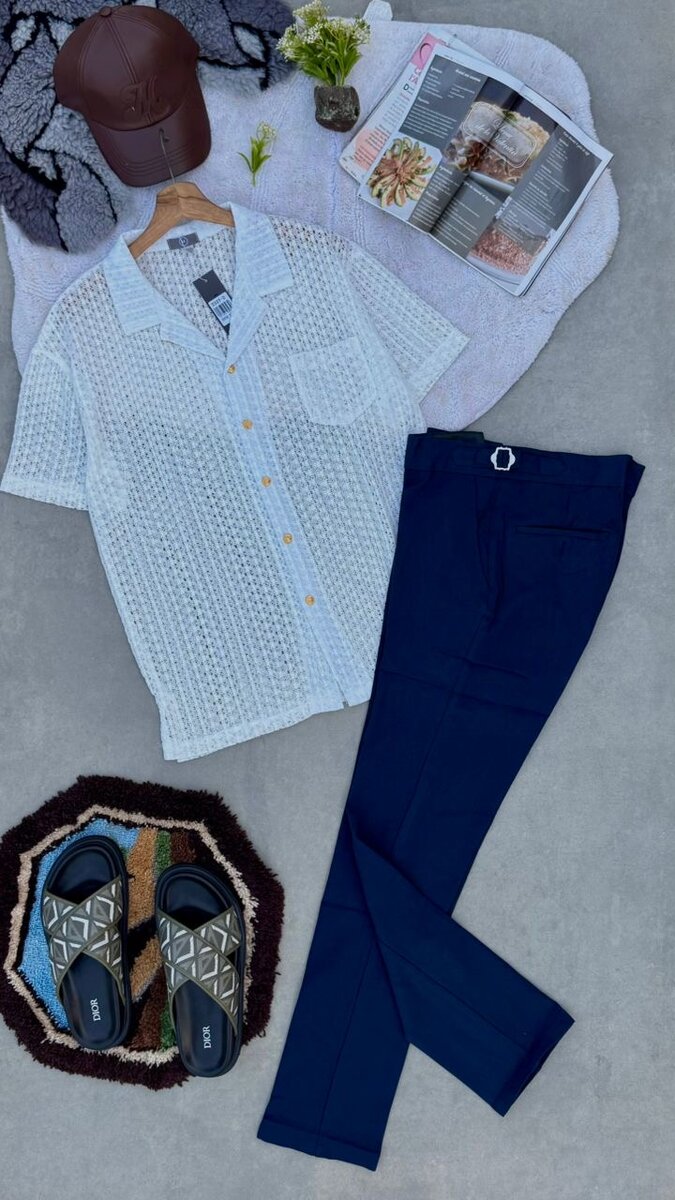 Ensemble chemise d'été et pantalon élégant