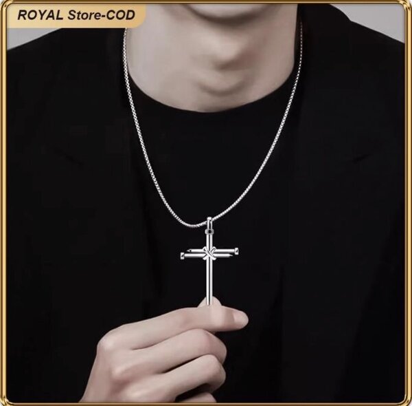 Collier Croix en Acier inoxydable