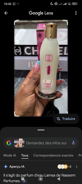 Parfum d'eau Naseem pour homme et femme