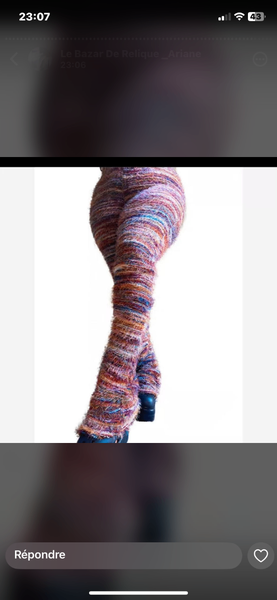 Pantalon en laine coloré