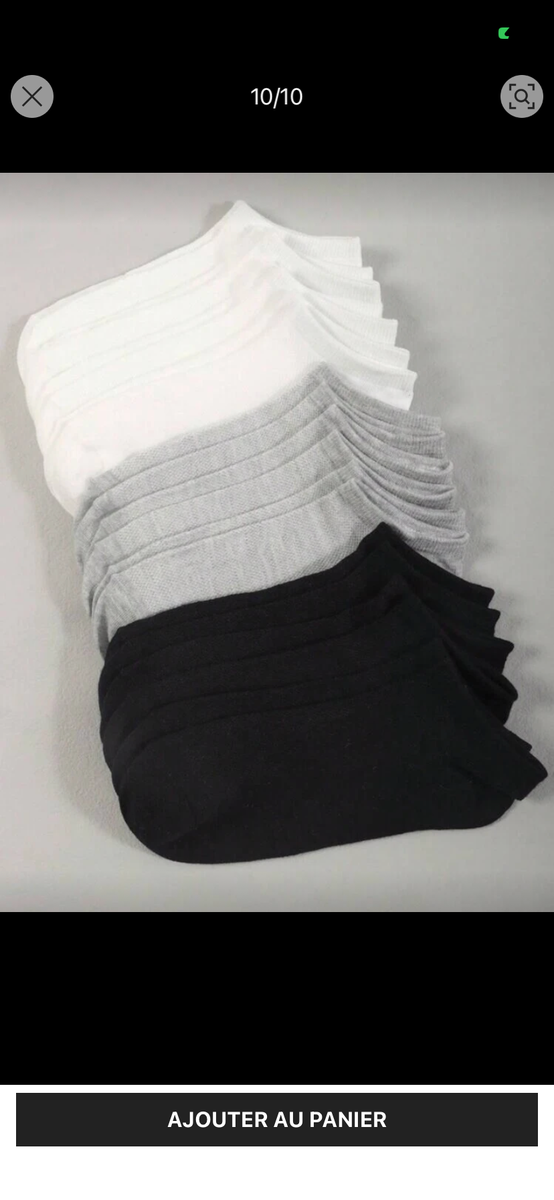 Lot de chaussettes invisibles