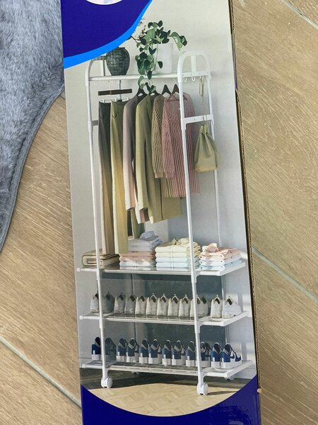 Adjustable Clothing Rack with Shelves