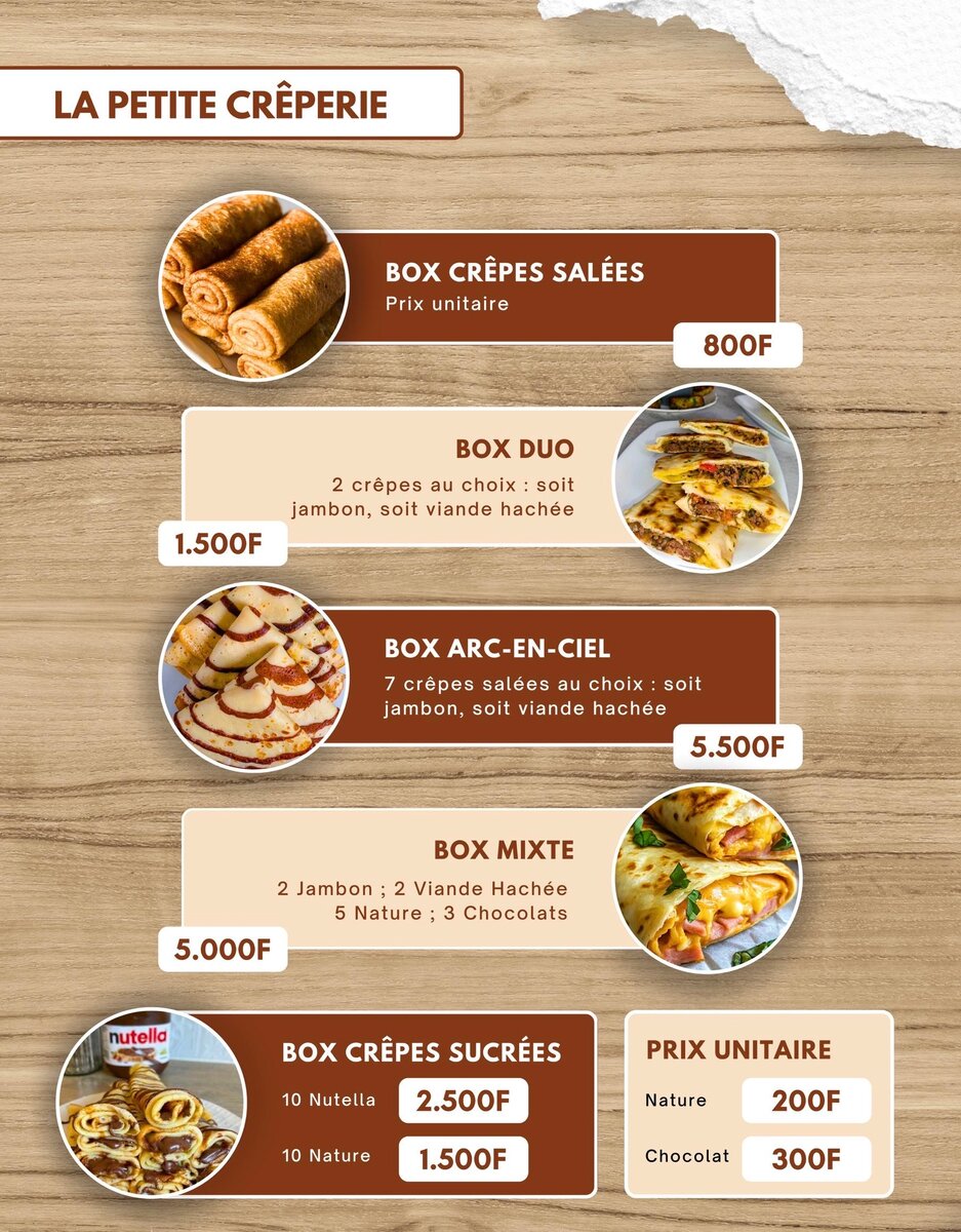 Box Crêpes Salées et Sucrées
