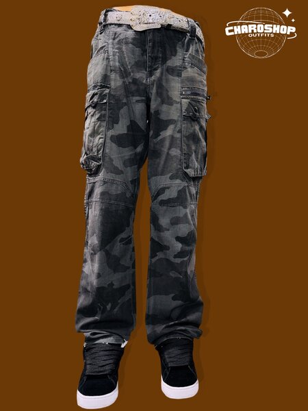 Pantalon cargo camouflage homme