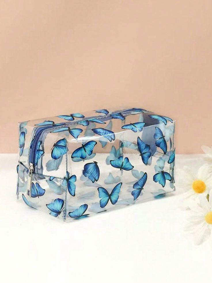 Trousse de maquillage papillons