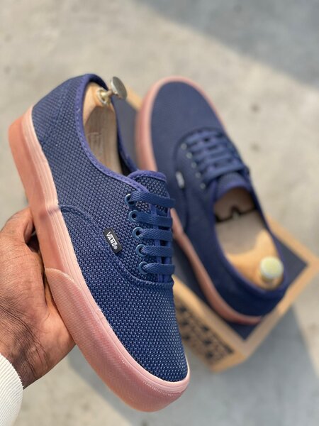 Baskets en toile bleue unisexe