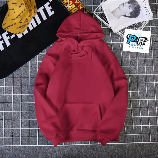 Sweat à capuche unisexe rouge