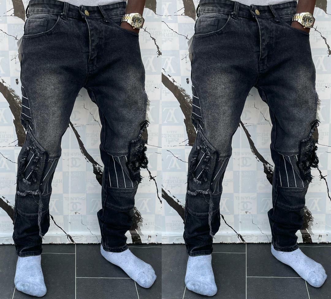 Jeans déchirés homme noir