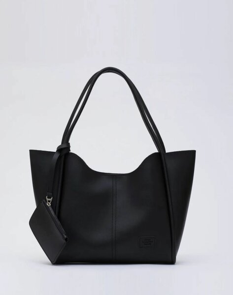 Stylish Black Tote Bag Set