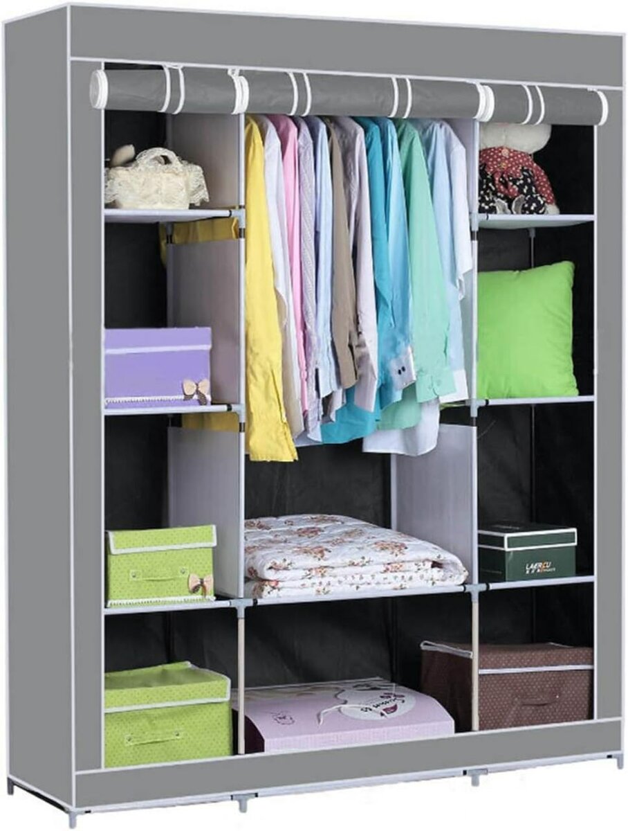 Armoire en Tissu avec Étagères