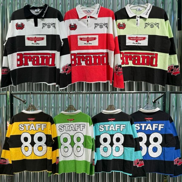 Polo de rugby à rayures colorées