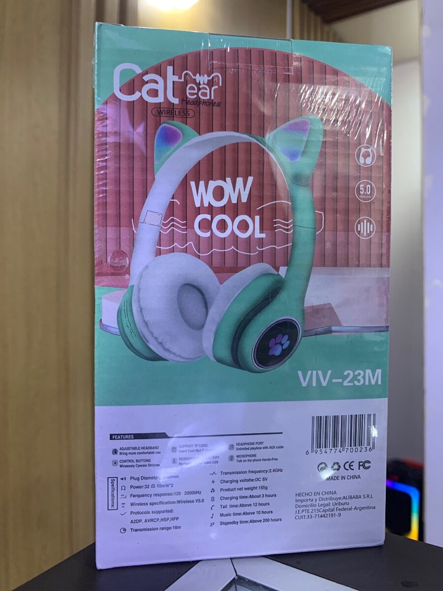 Casque sans fil oreilles de chat