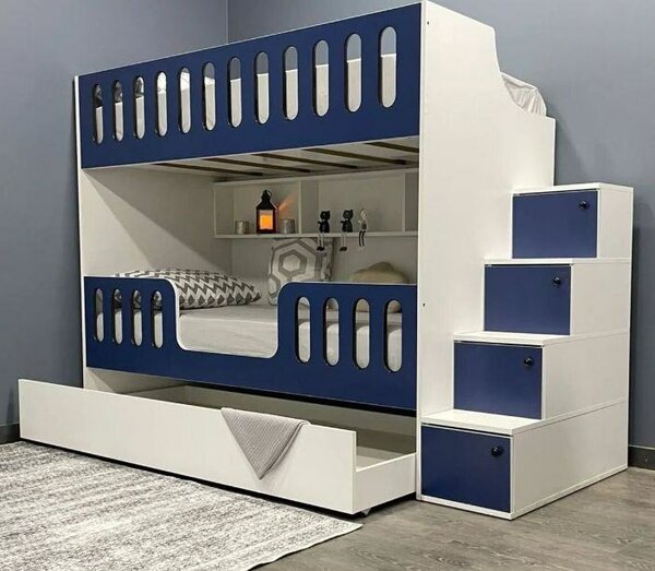 Lit superposé enfant avec rangement