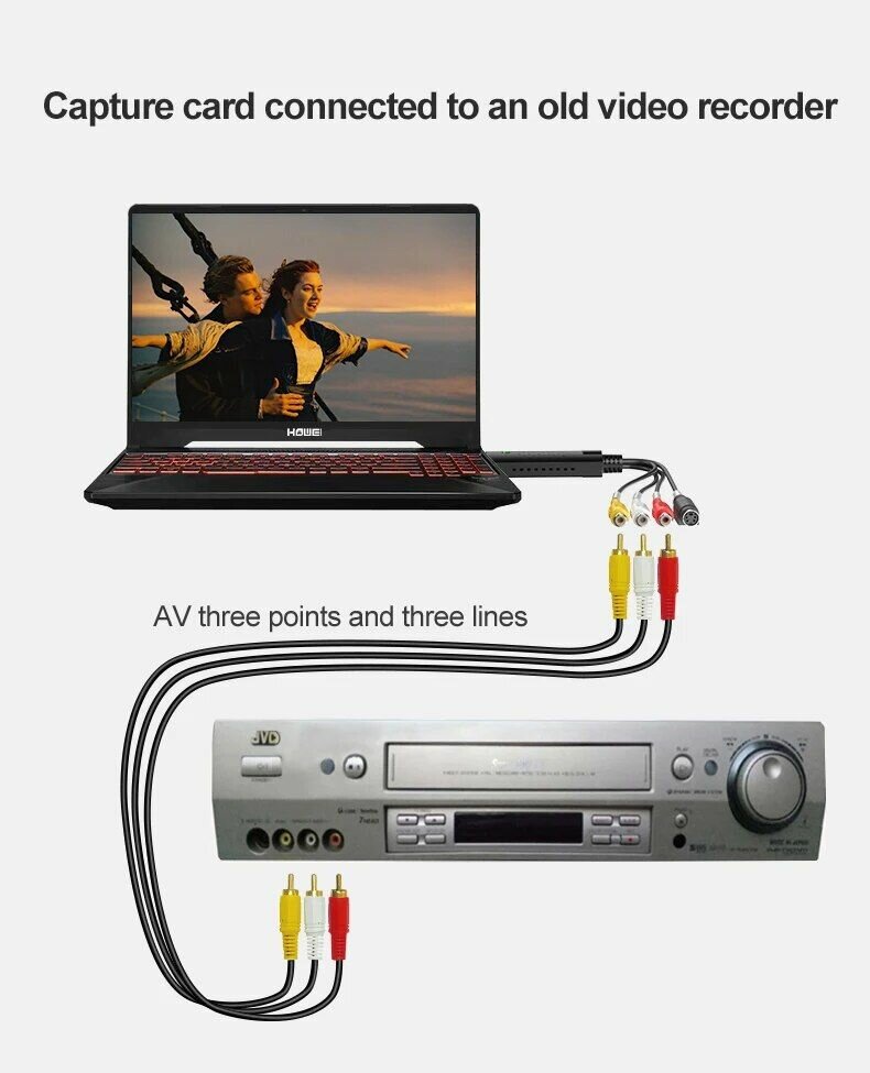 Convertisseur audio vidéo USB 2.0, carte de capture audio,
