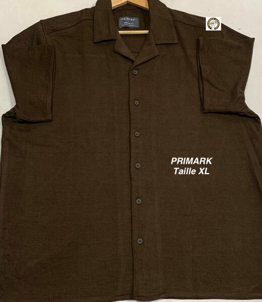 Chemise marron grande taille