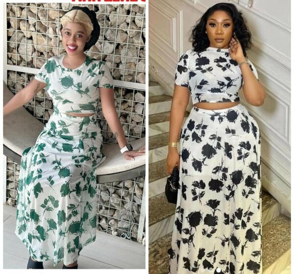 Robe deux pièces florale élégante