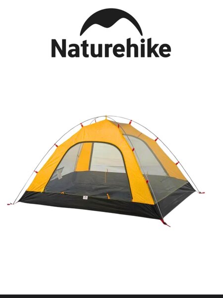 Палатка naturehike 3местная оранжевого цвета