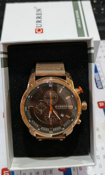 Montre Homme CURREN Luxe Cuir Marron
