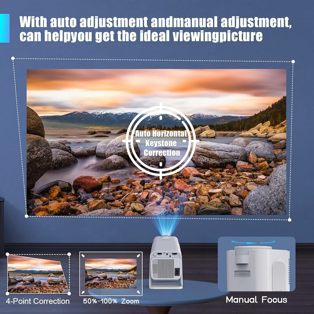 Projecteur Portable WiFi Mini Vidéoprojecteur