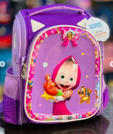 Backpack with print "Masha and the Bear"
