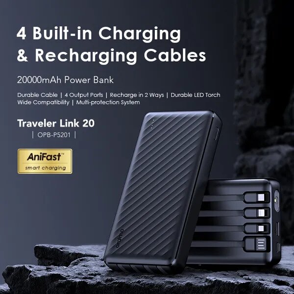 Oraimo As POWERBANK - OPB-P5201 - 20000mAh - Noir