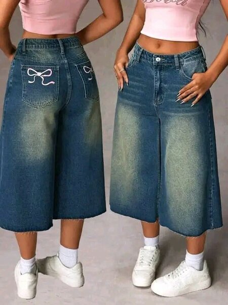 Jupe-culotte en jean tendance