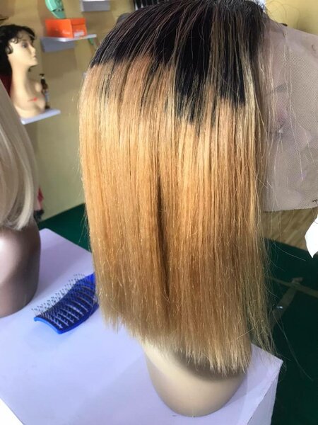 Two shade Tfrontal human hair blend