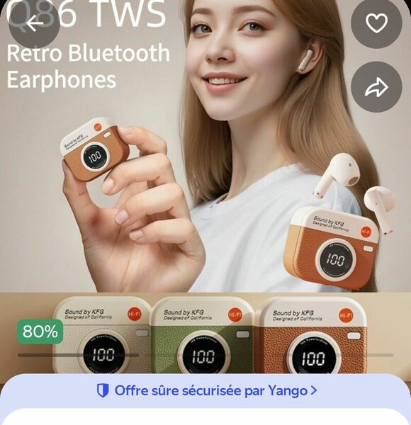 Écouteurs Bluetooth Rétro TWS