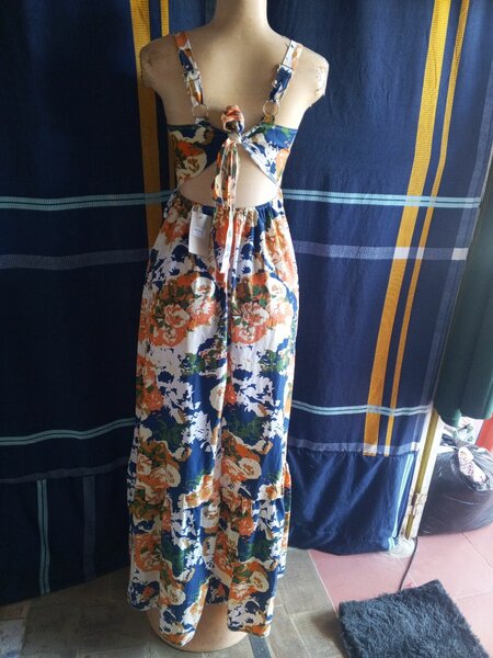 Robe longue florale d'été