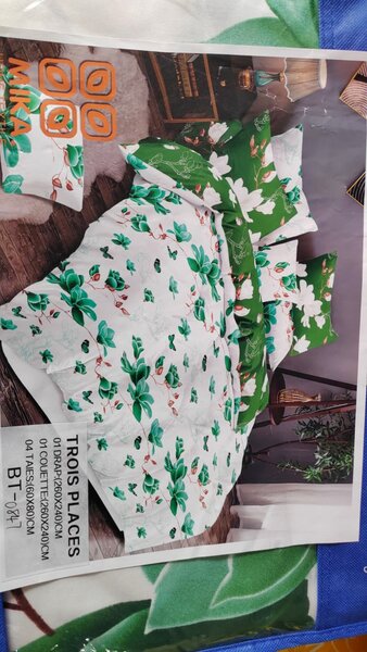 Parure de lit florale 3 pièces