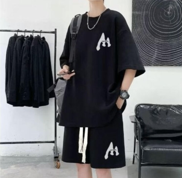 Ensemble sweat et short en coton pour homme