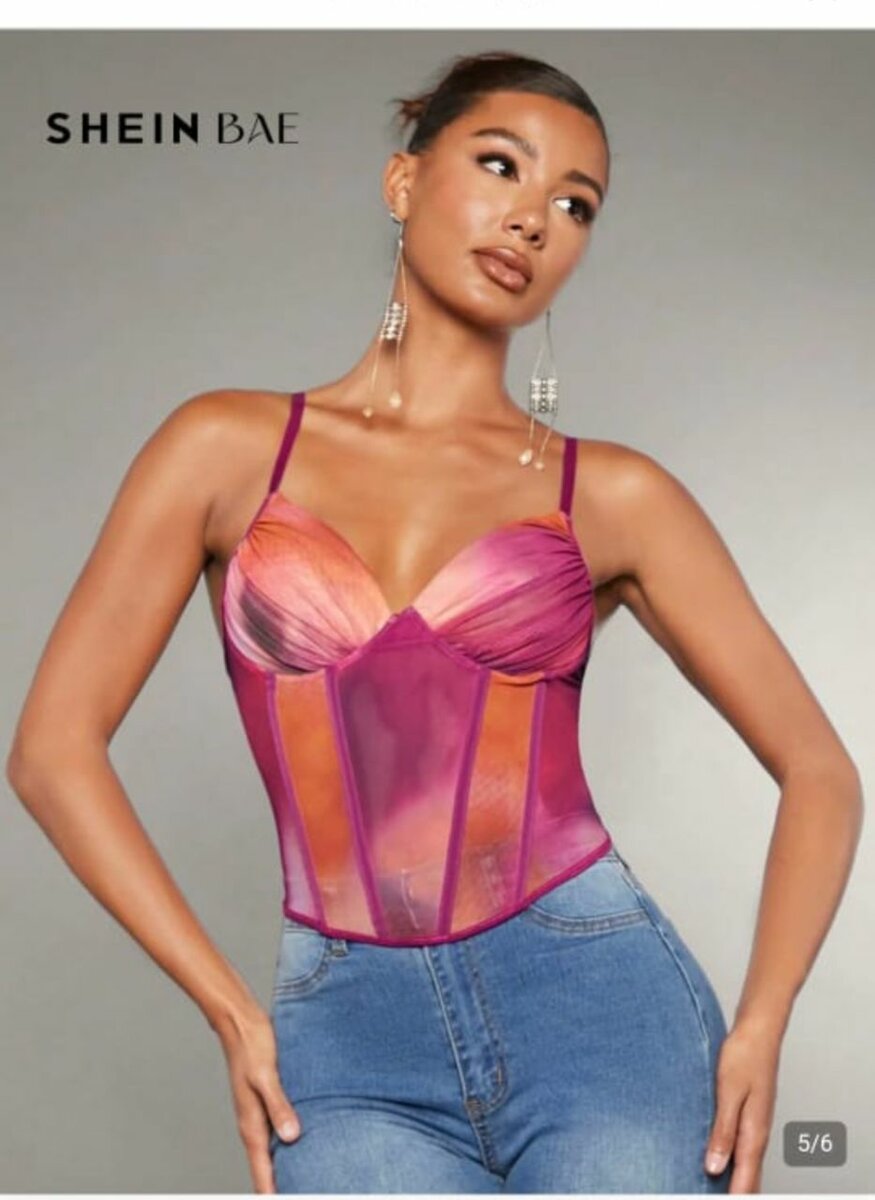 Corset Bustier Fleur SHEIN