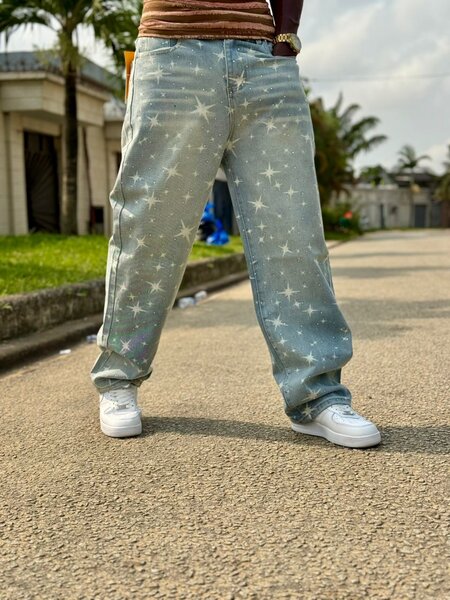 Jean homme étoilé décontracté