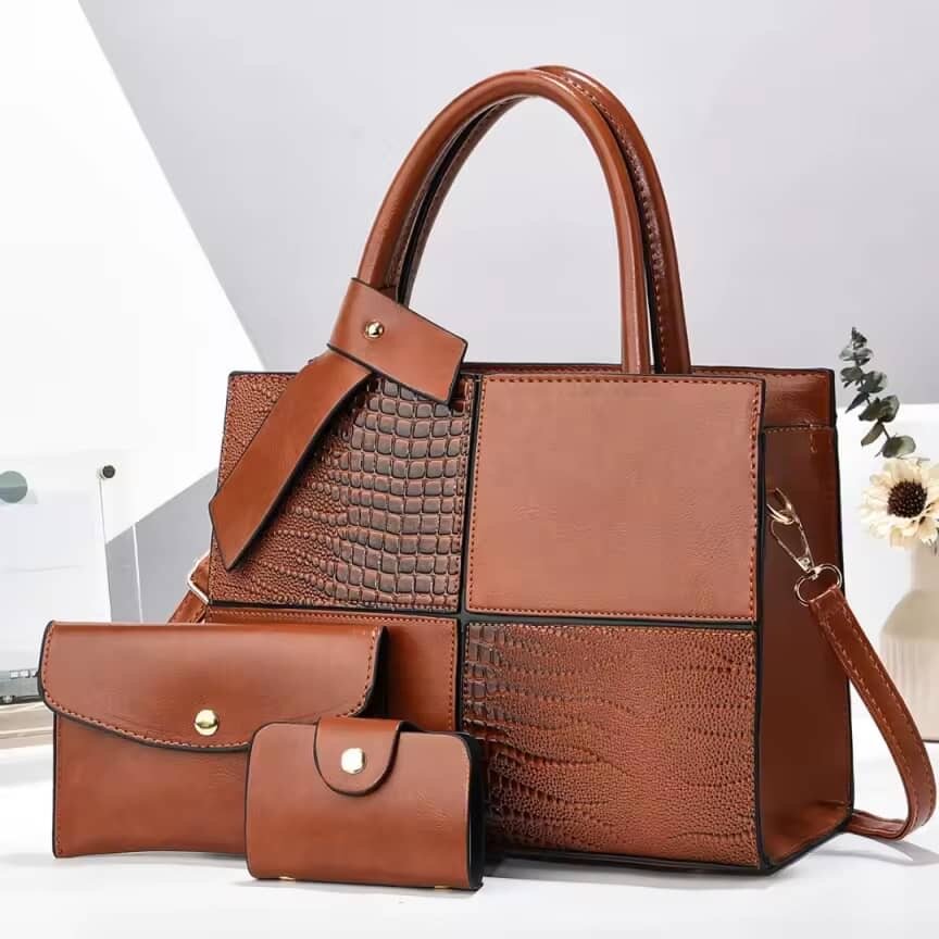 Elegant Leather Handbag Set
