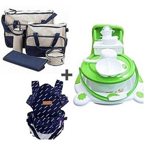 Ensemble Baignoire + Sac à Langer +porte Bébé Kangourou  - Multicolore