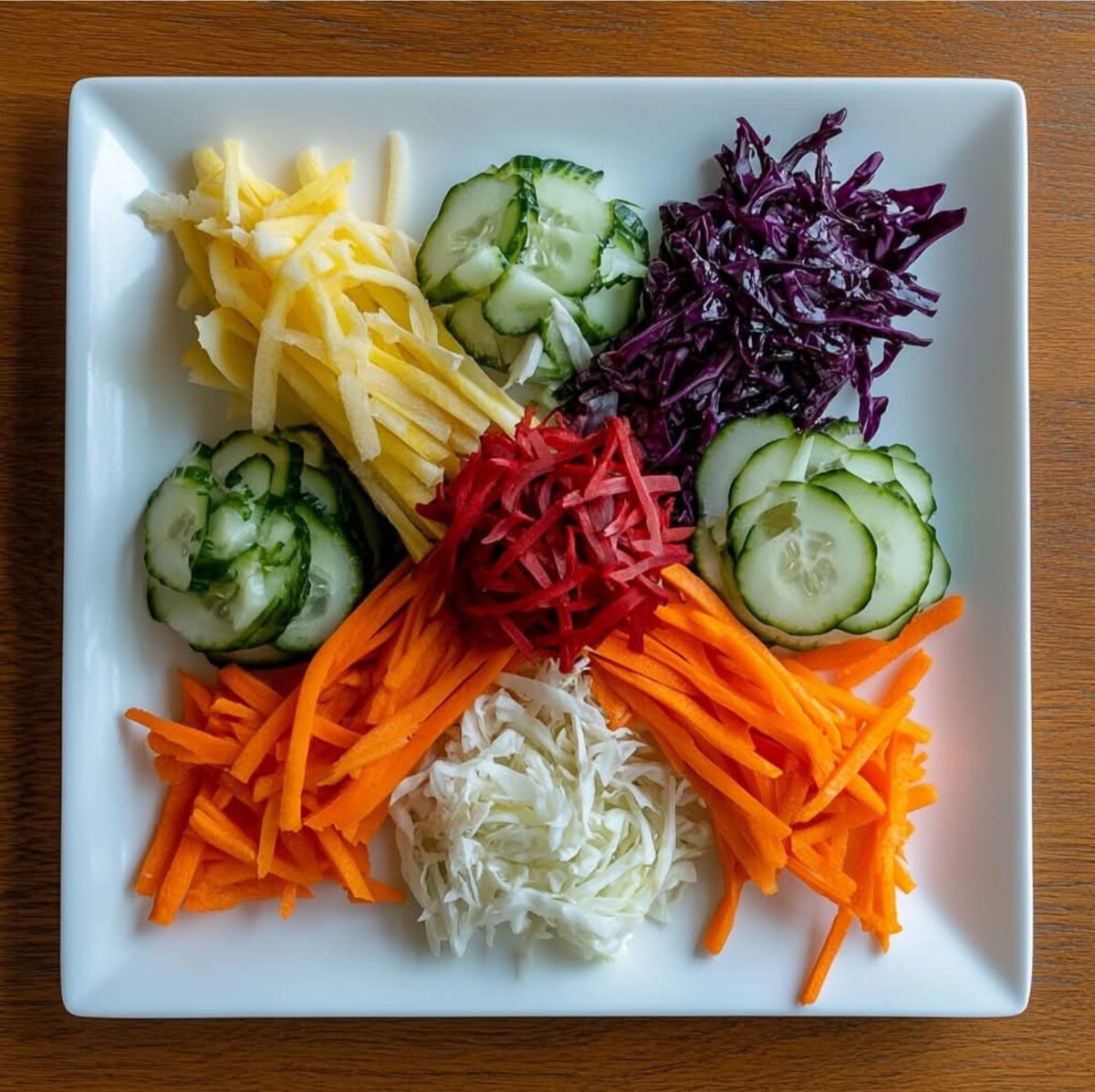 Assiette de légumes colorée