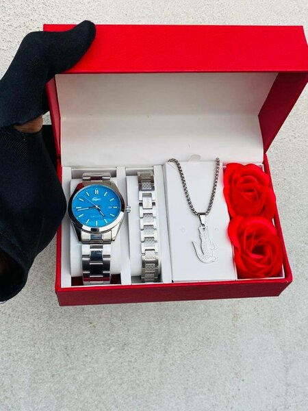 Montre et chaîne en acier inoxydable