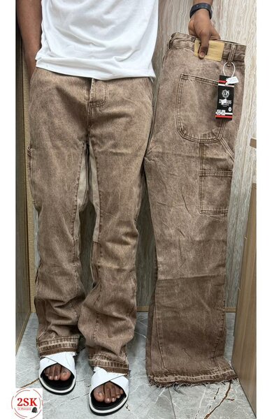 Jean marron homme brut