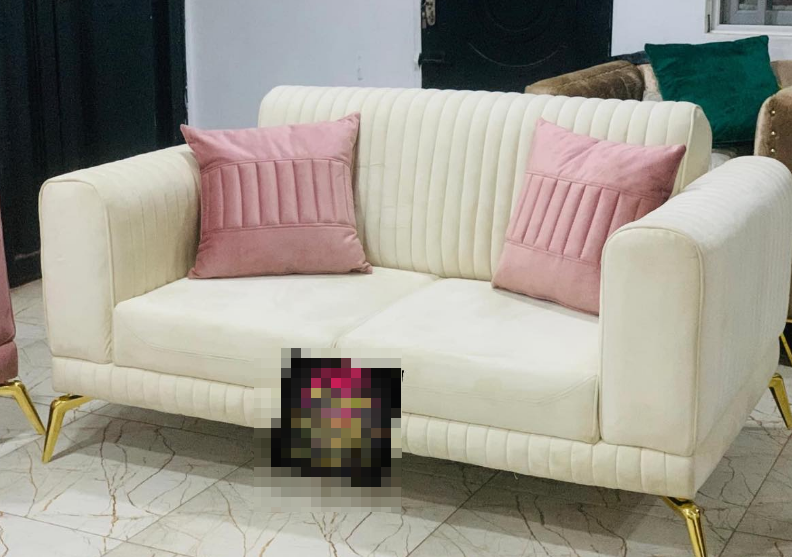 white and pink furniture set