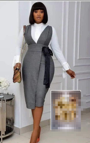 robe de bureau gris
