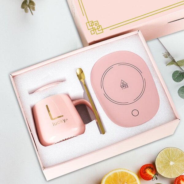 Tasse chauffante avec couvercle