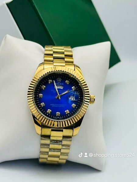 Rolex or bleu homme