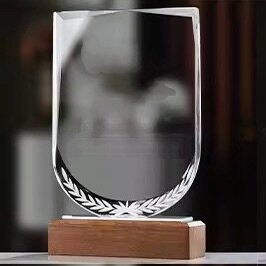 Crystal award plaque
