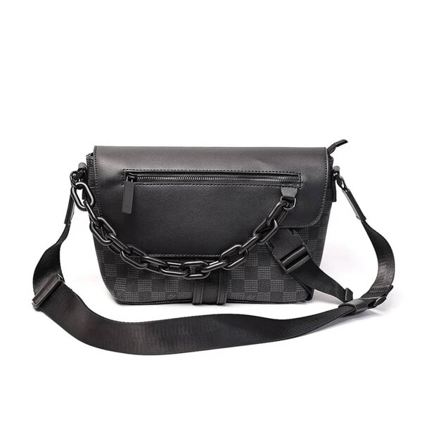 Sac Bandoulière en Cuir Noir