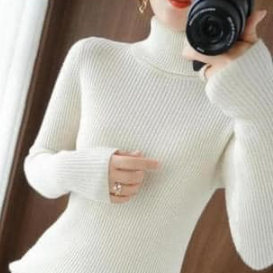Pull femme, blanc