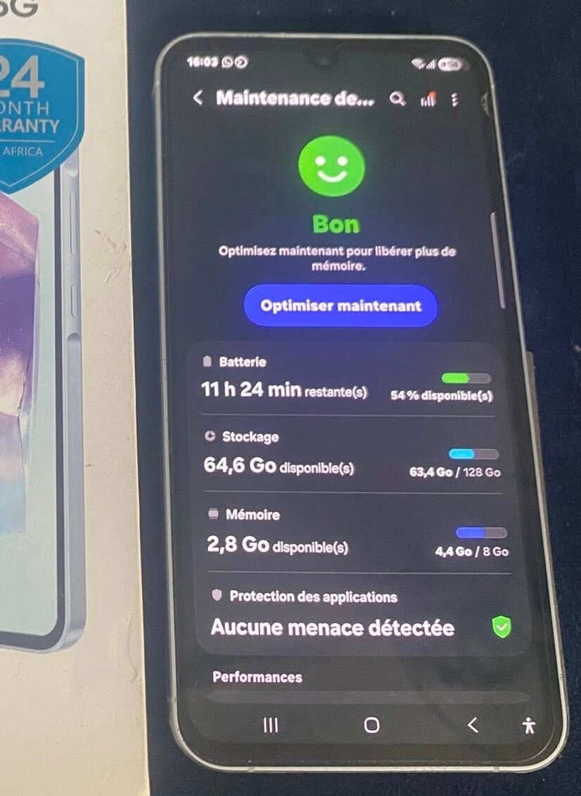 Samsung Galaxy A55 5G 128Go Blanc